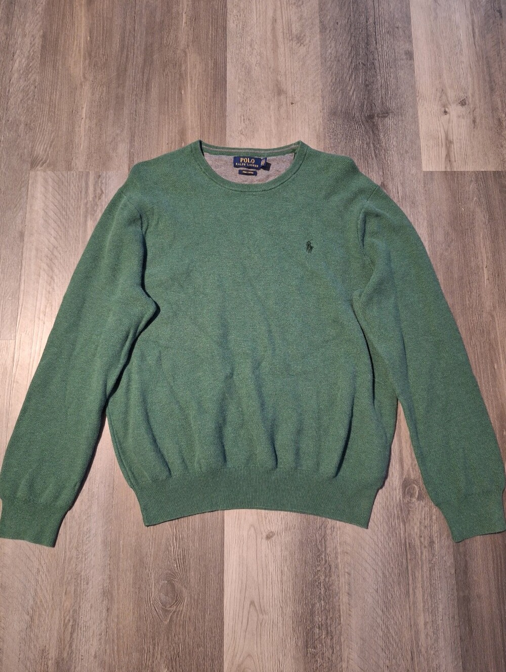 Polo by Ralph Lauren Heathered Green Crewneck Sweater